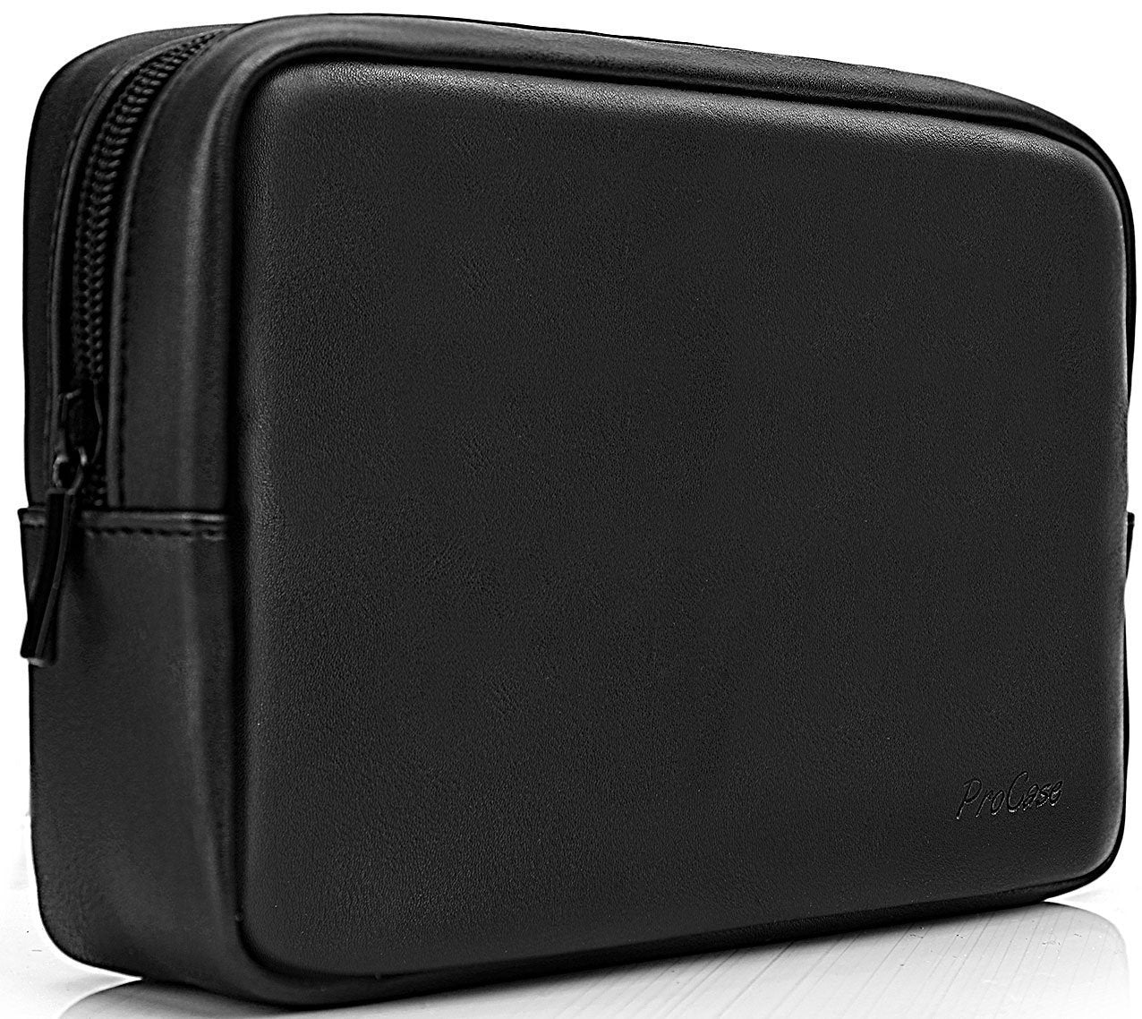  ProCase Hard Travel Electronic Organizer Case for MacBook Power  Adapter Chargers Cables Power Bank Apple Magic Mouse Apple Pencil USB Flash  Disk SD Card Small Portable Accessories Bag -L, Black 