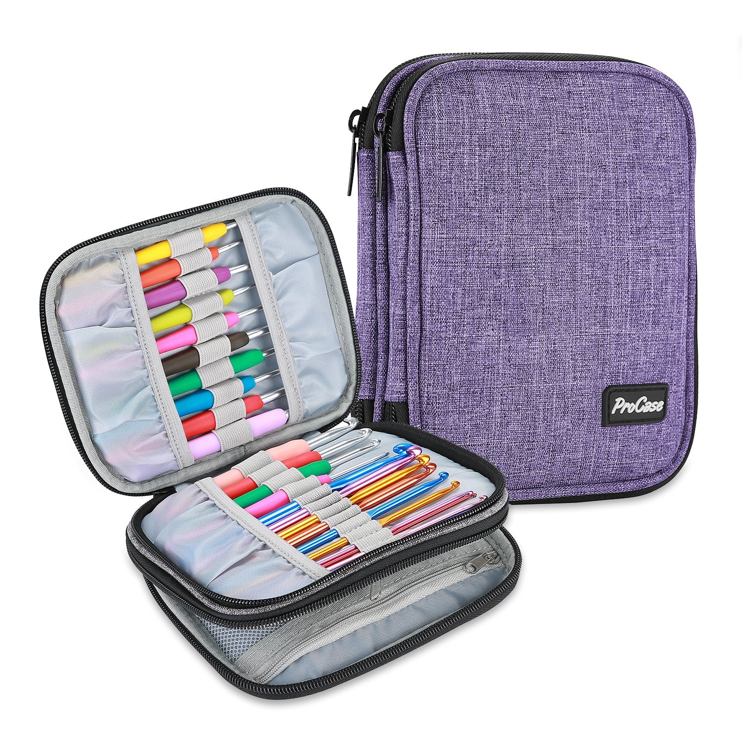 case for crochet hooks purple