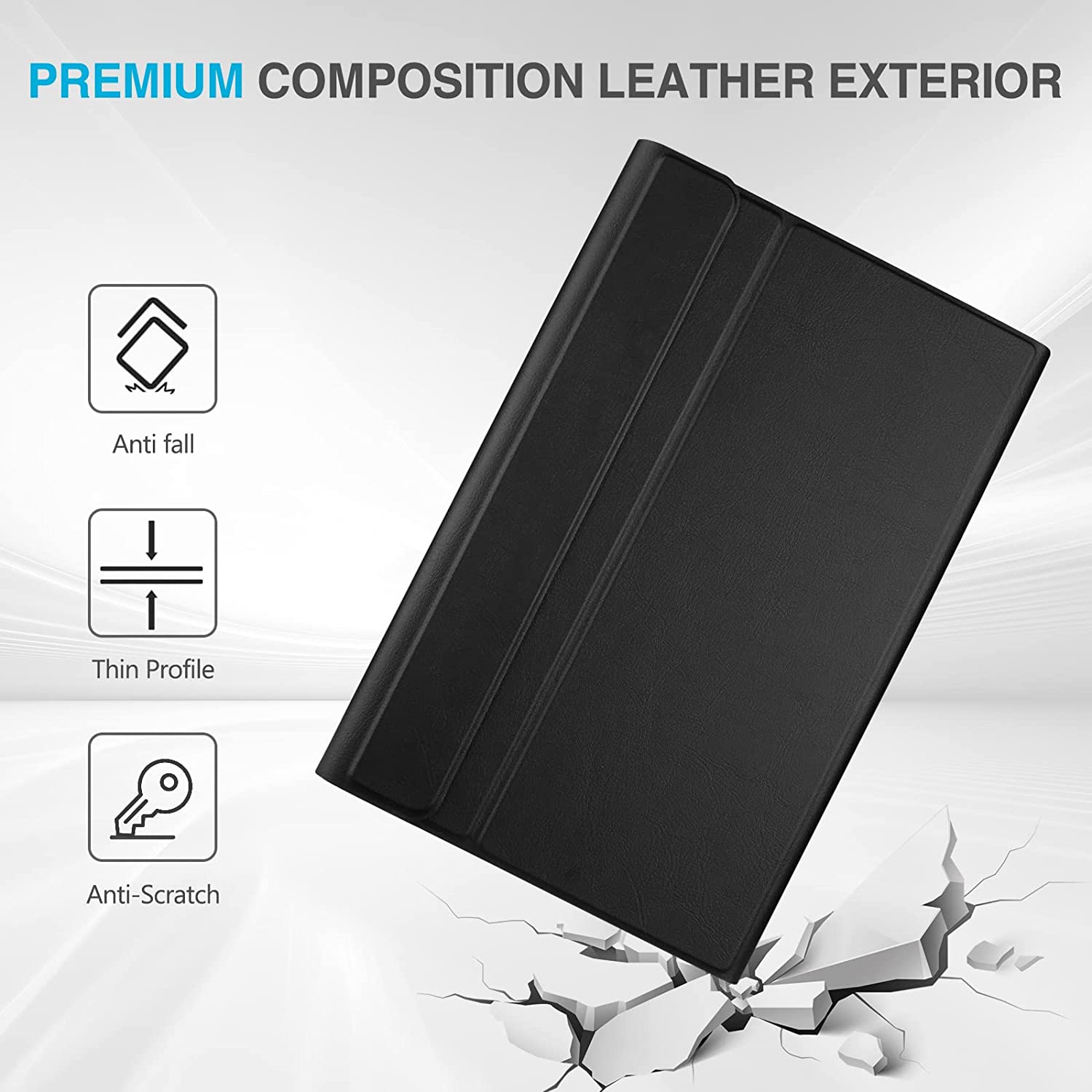 Galaxy Tab A8 10.5 2022 X200/ X205/ X207 Black Lightweight Case