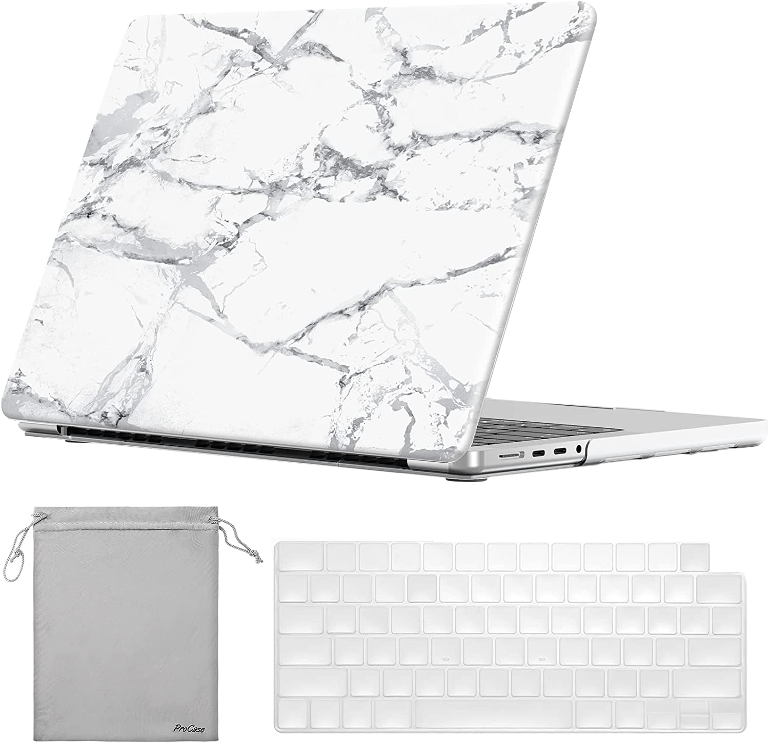 MacBook Pro 16" 2021-2023 Hard Shell Case with Keyboard Skin & Storage Bag
