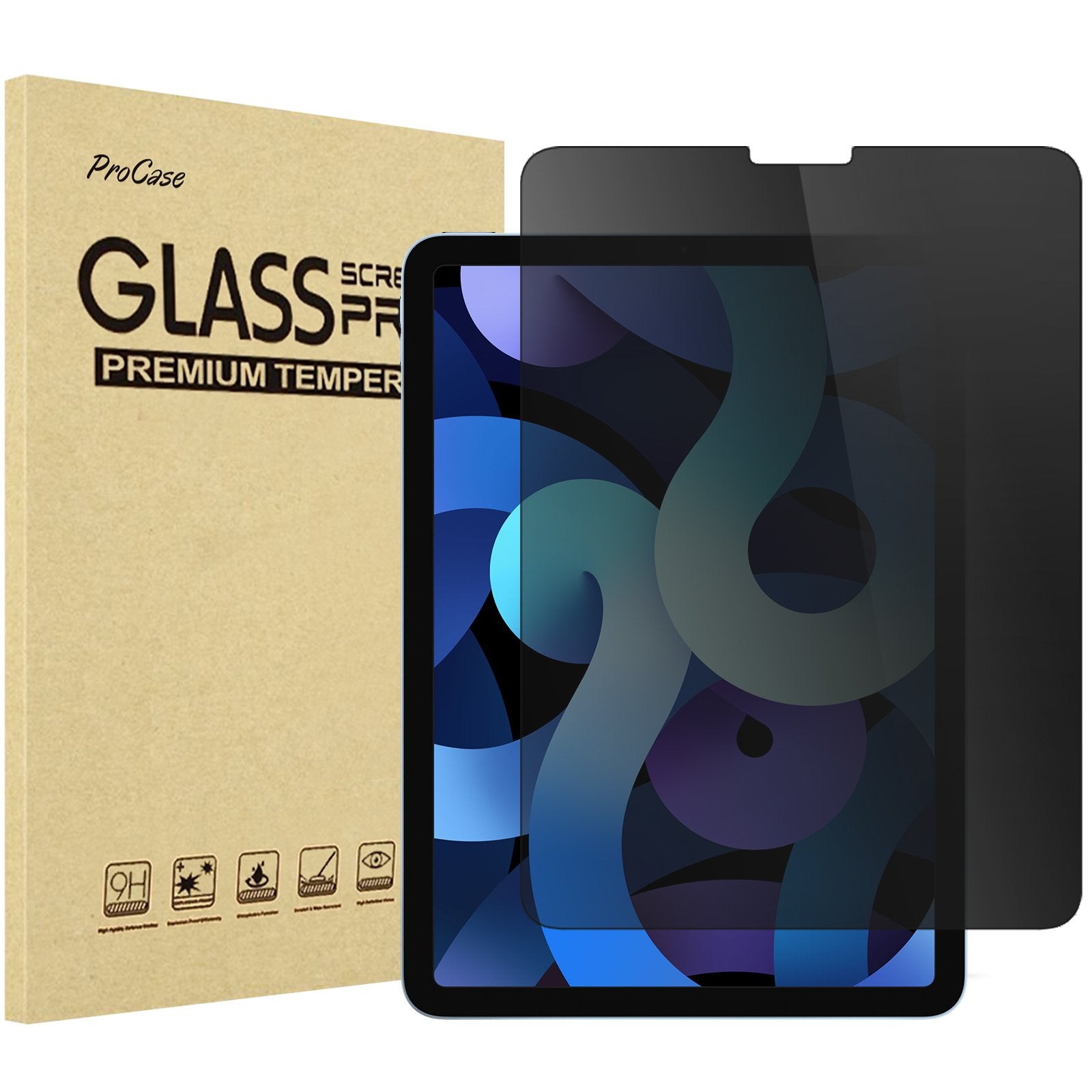ProCase Pack of 2 Privacy Protective Glass for 10.9 Inch iPad Air