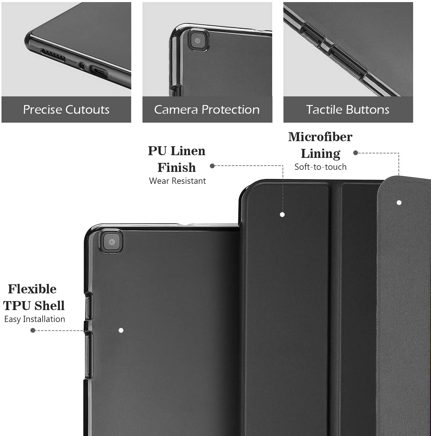 Galaxy Tab A 8.0 2019 T290 Slim Case with Pencil Holder