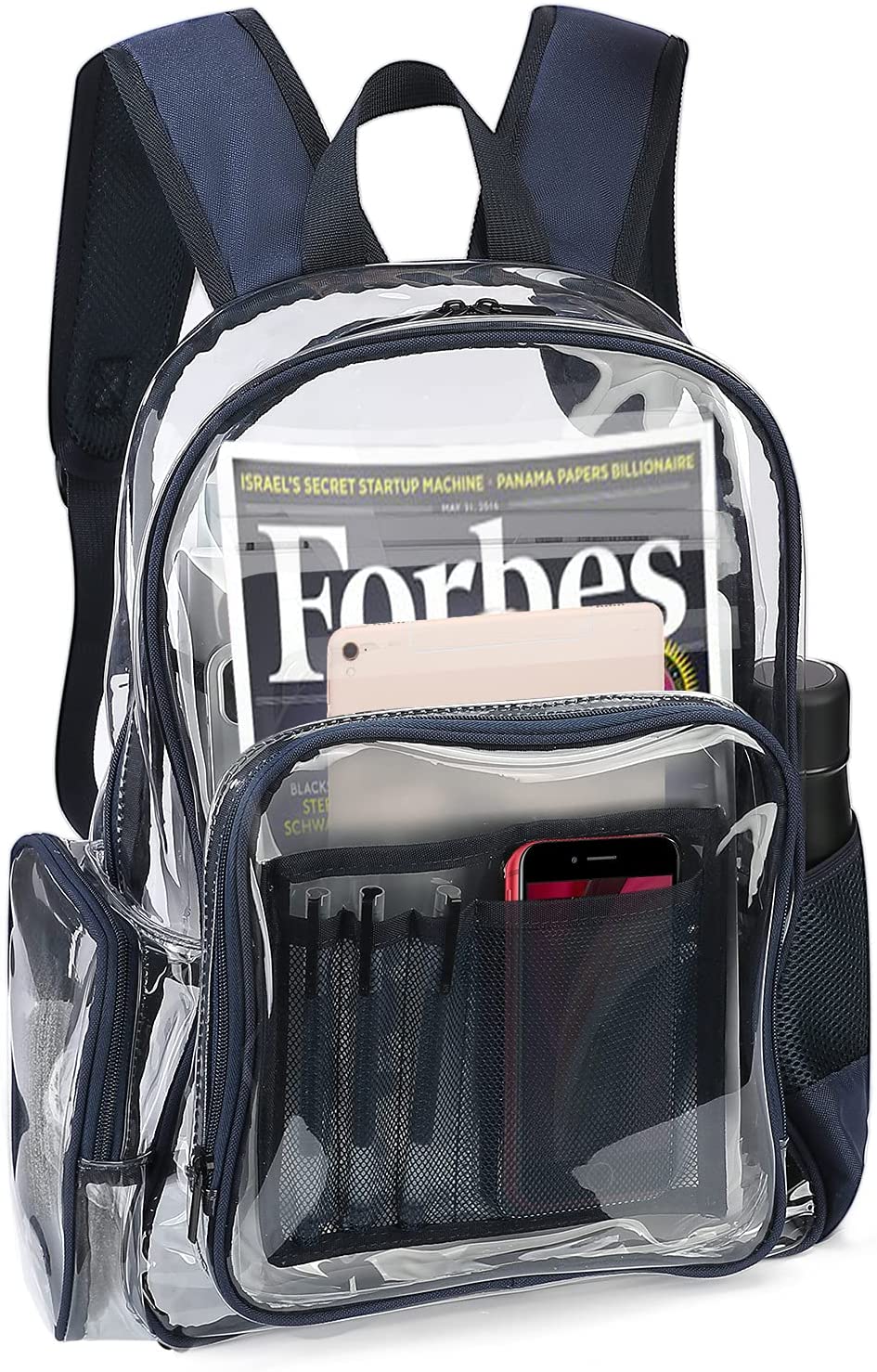 heavy duty clear backpackโ navy