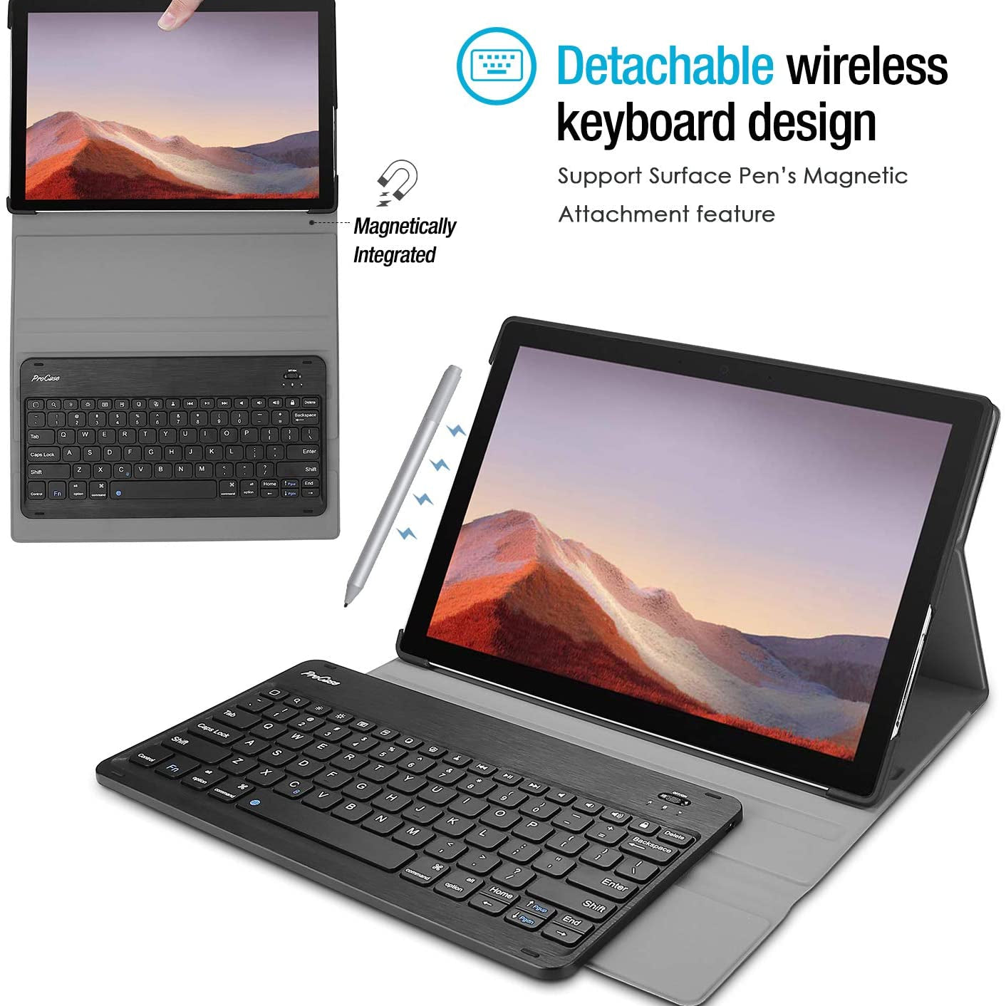 Surface Pro 7/Pro 6 /Pro 5 /Pro 4 Keyboard Case