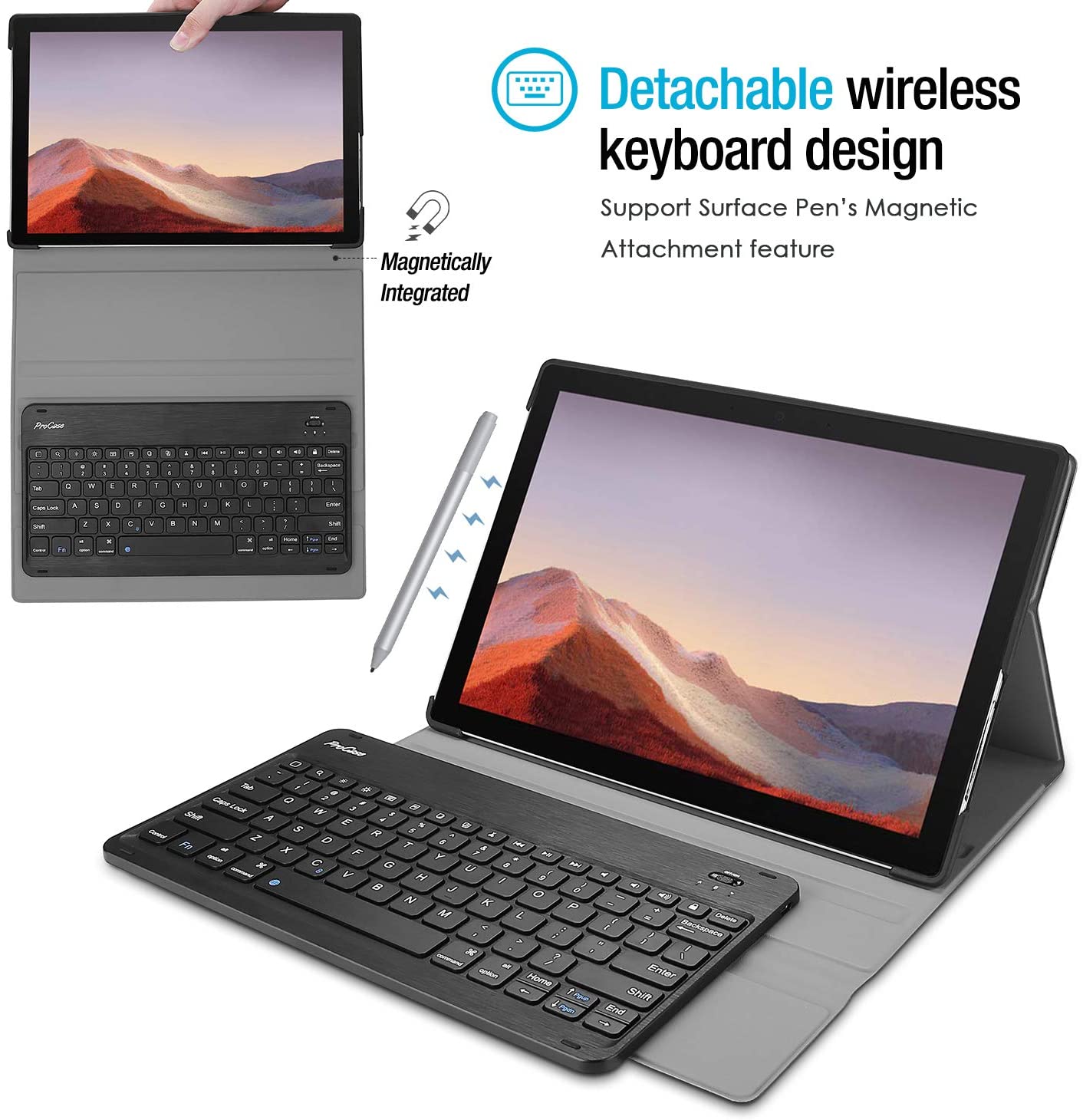 Surface Pro 7/Pro 6 /Pro 5 /Pro 4 Keyboard Case