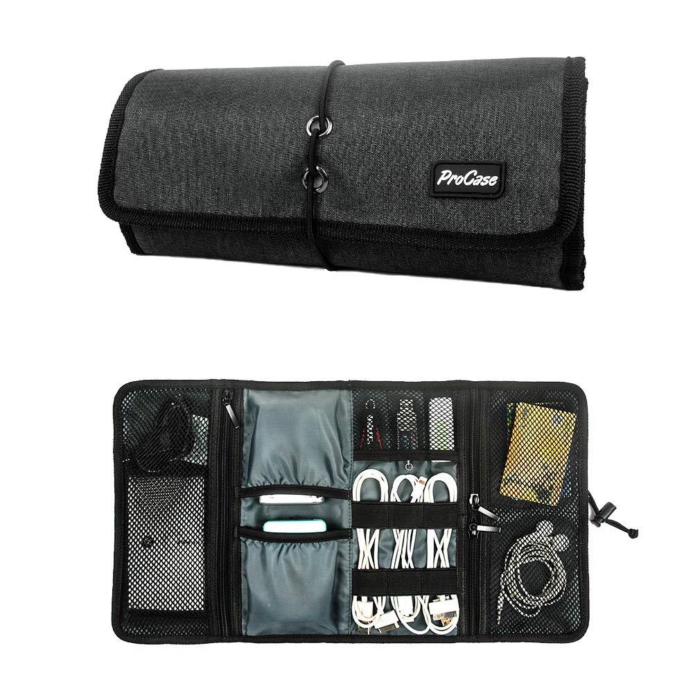 Black Electronics Travel Pouch