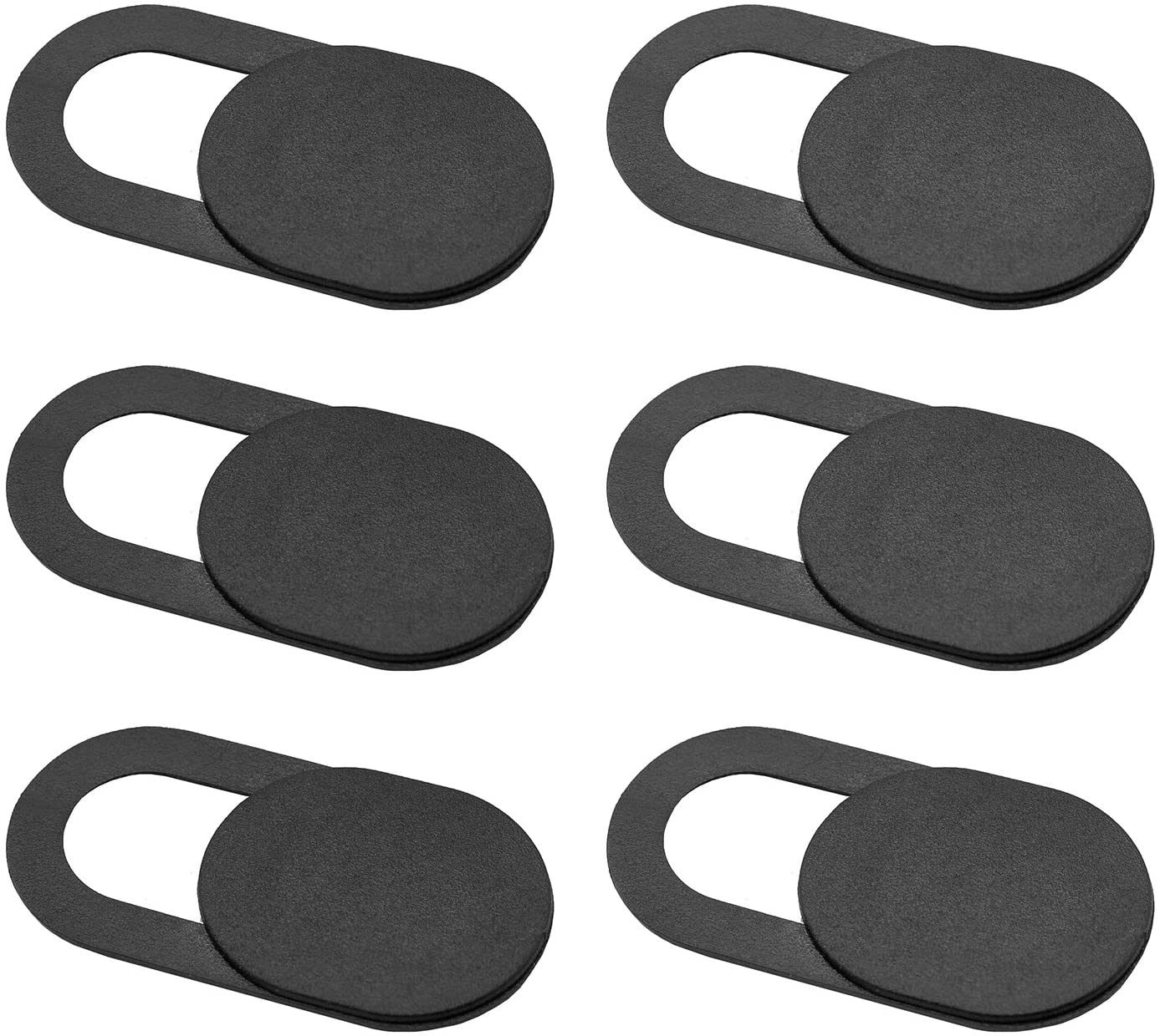 Camera Cover Slide 9 Pack(3 Large + 6 Small) Webcam Cover Fit Most Laptop,  PC, Tablet (Black)