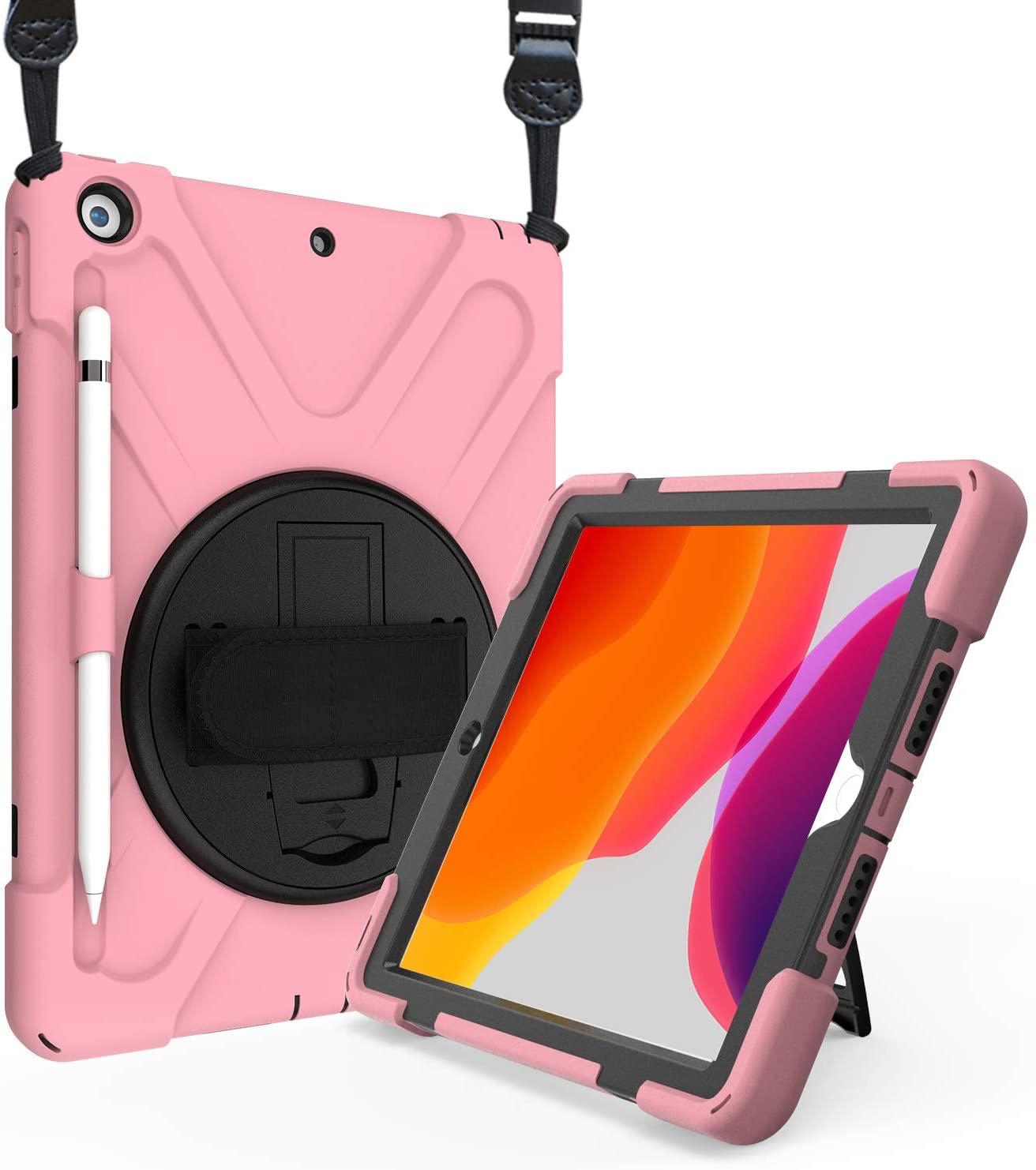 iPad 10.2" 7th/ 8th/9th Gen Heavy Duty Case pink