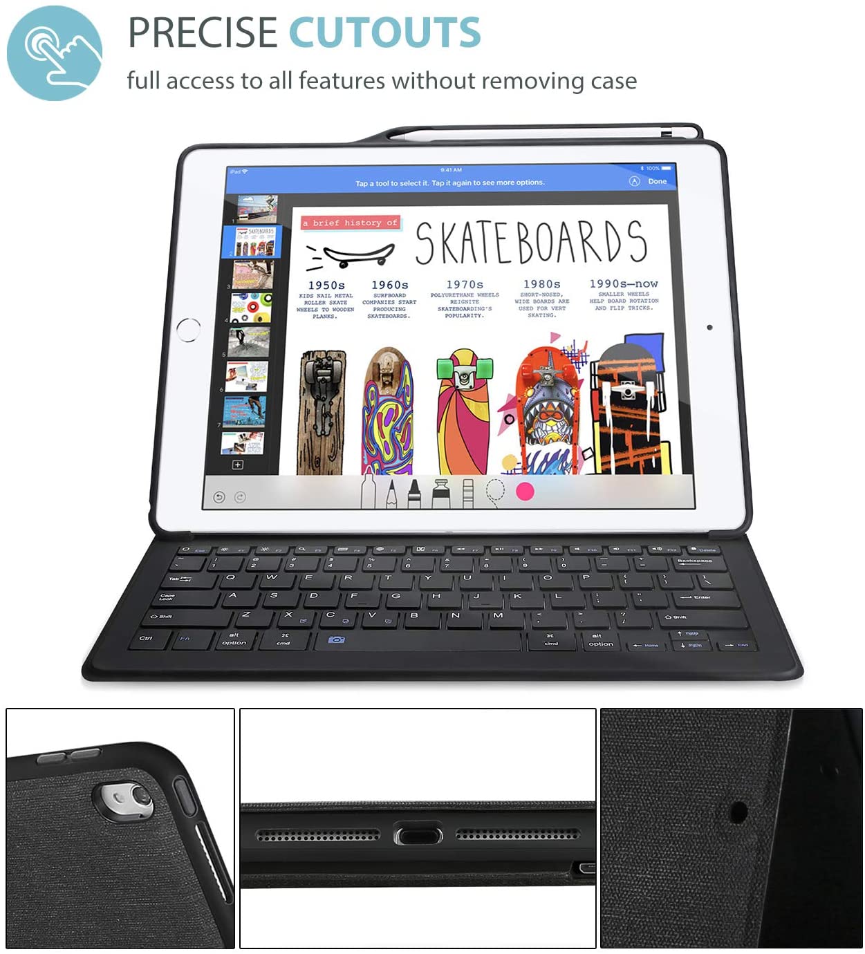 iPad Pro 12.9 1st 2015/2nd Generation 2017 Keyboard Case