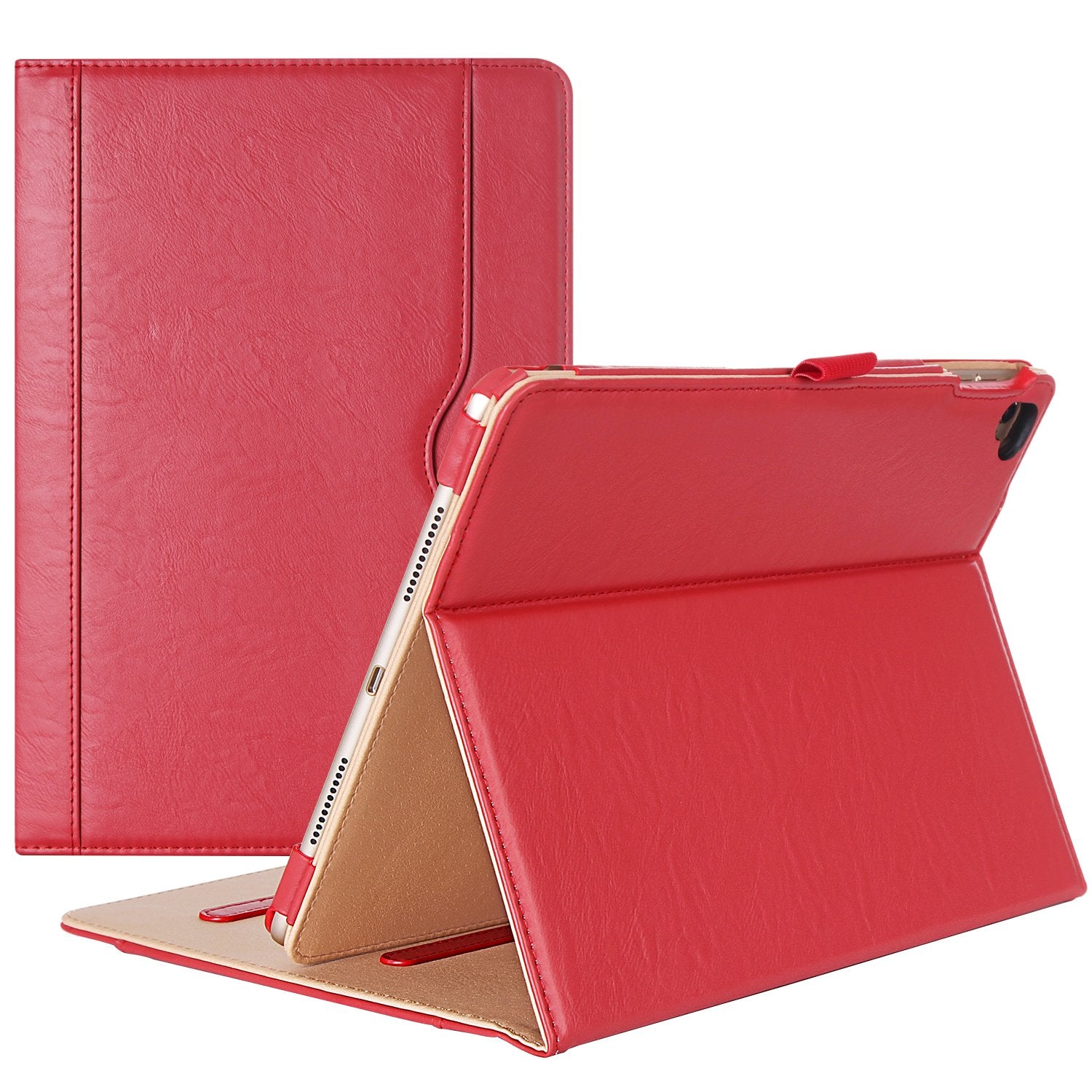 iPad Pro 9.7 2016 Leather Folio Case | ProCase red