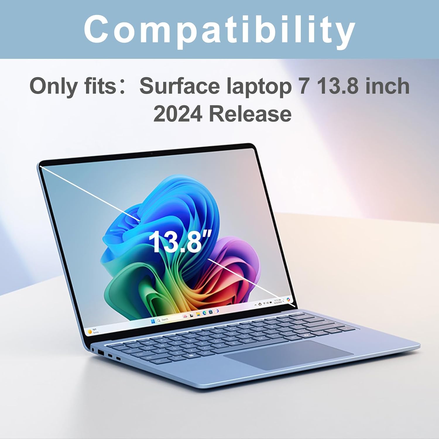 ProCase Protective Case for Microsoft Surface Laptop 7 13.8 Inch Crystal