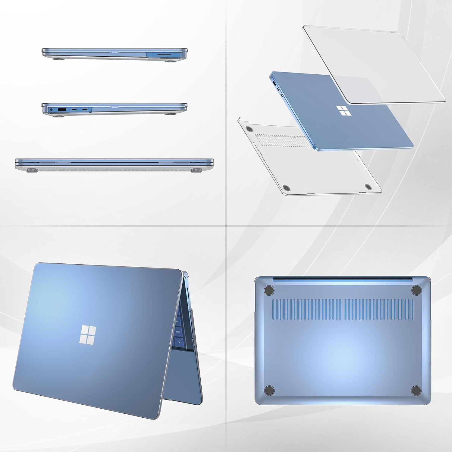 ProCase Protective Case for Microsoft Surface Laptop 7 13.8 Inch Crystal