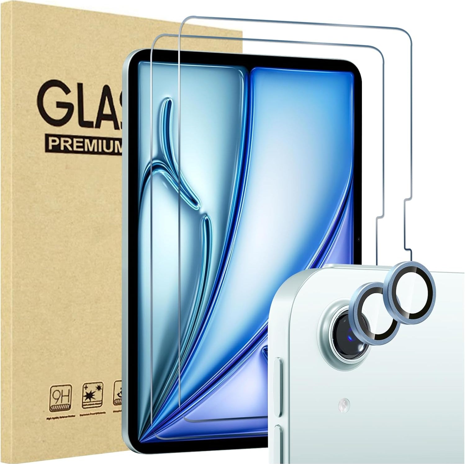 ProCase HD Screen Protector for iPad Air 13" 2024 M2 with Camera Lens Protector