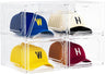 (4 Pack / 6 Pack) Dust-proof  Clear Stackable Display Box for Baseball Caps | ProCase