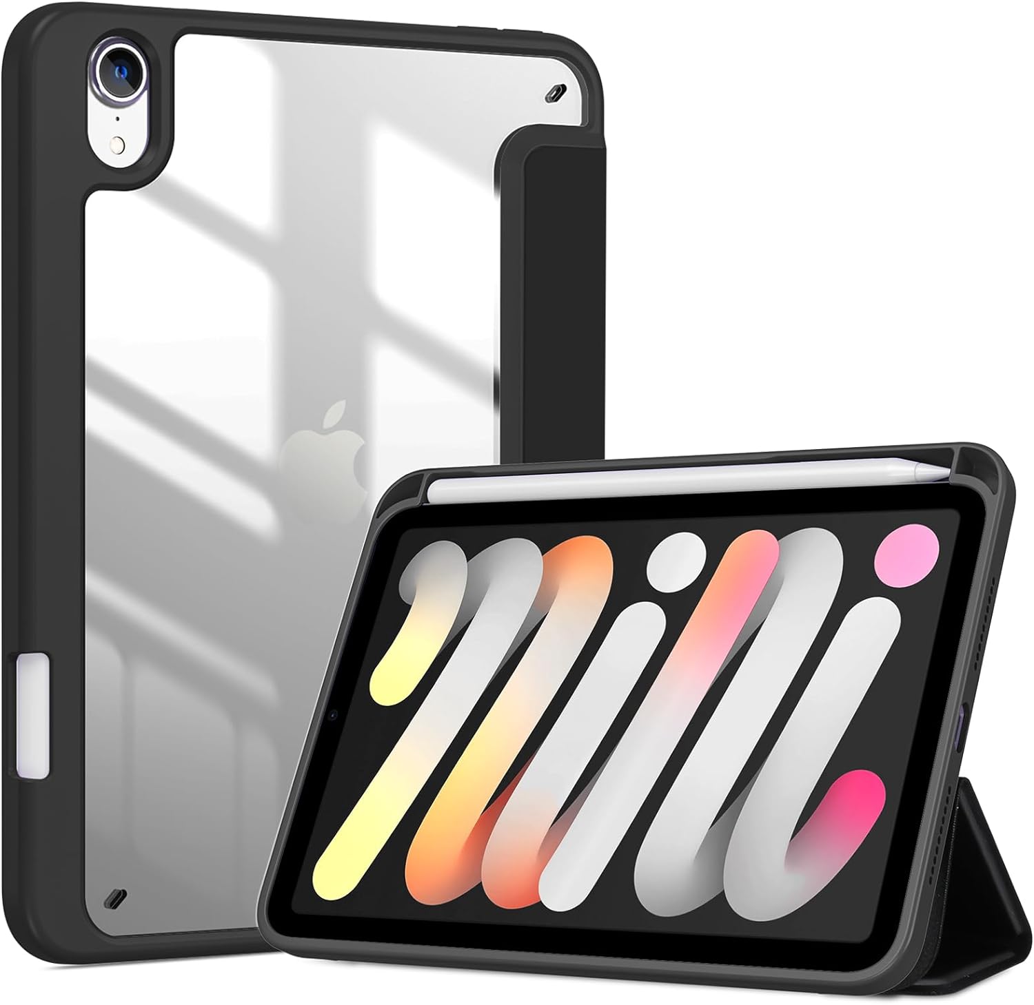 ProCase Smart Case for iPad Mini 6th Gen with Pencil Holder Black