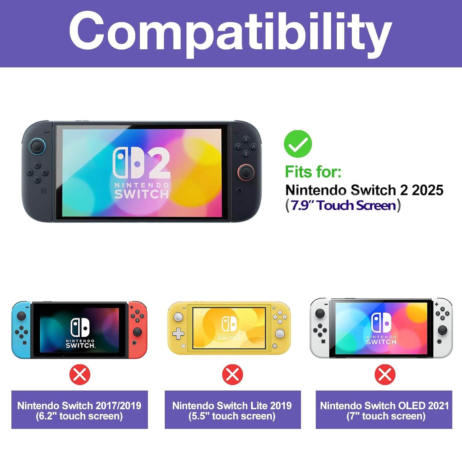 ProCase Joy-Con Controller for Nintendo Switch 2 2025 Black