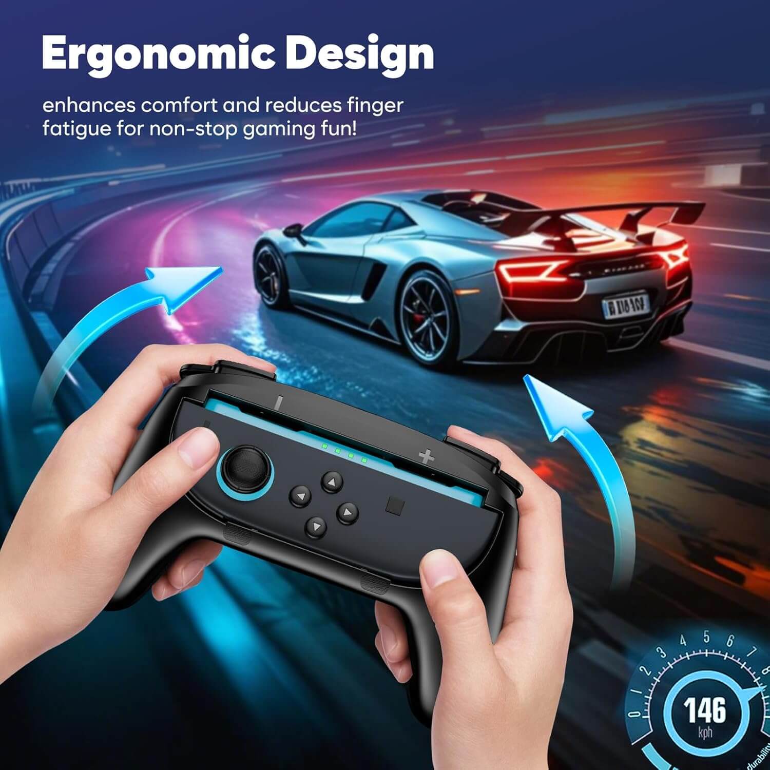 ProCase Joy-Con Controller for Nintendo Switch 2 2025 Black