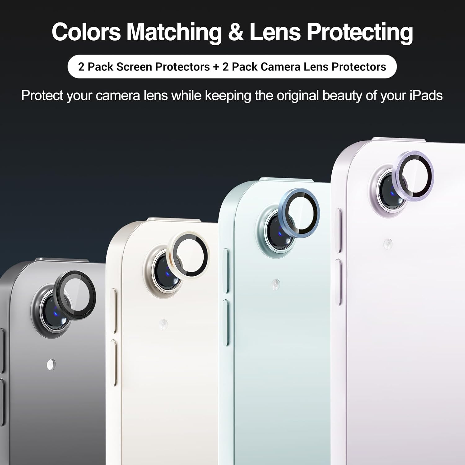 ProCase 2-pack schermbeschermer voor iPad Air 13 inch 2025/2024 (M3/M2), met 2 stuks cameralensbeschermer, HD gehard glas Film Guard Saver voor iPad Air 13 - Blauw ProCase 2-pack schermbeschermer voor iPad Air 13 inch 2025/2024 (M3/M2), met 2 stuks cameralensbeschermer, HD gehard glas Film Guard Saver voor iPad Air 13 - Blauw