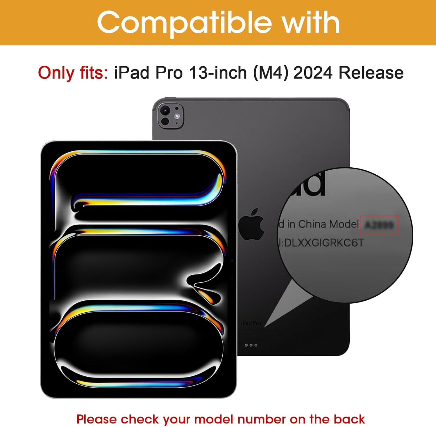 ProCase Smart Folio Protective Case iPad Pro 13" M4 7th Gen 2024  with Pencil Holder Black