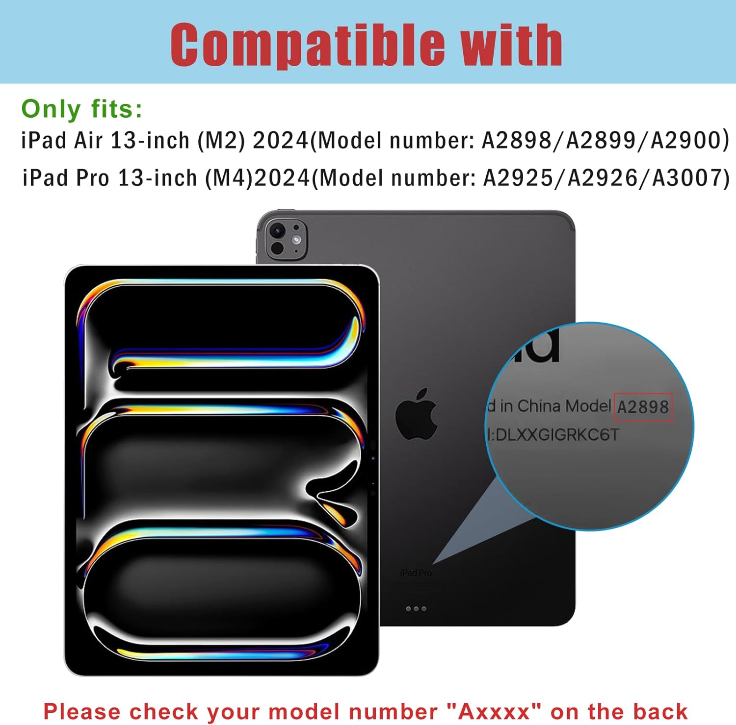 ProCase Tempered Glass for iPad Pro 13" (M4) 2024/ iPad Air 13" (M3/M2)