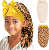 Lolalet Kids Bonnets for Girls, Long Silk Bonnet for Sleeping Kids Satin Bonnet Cap with Tie Band