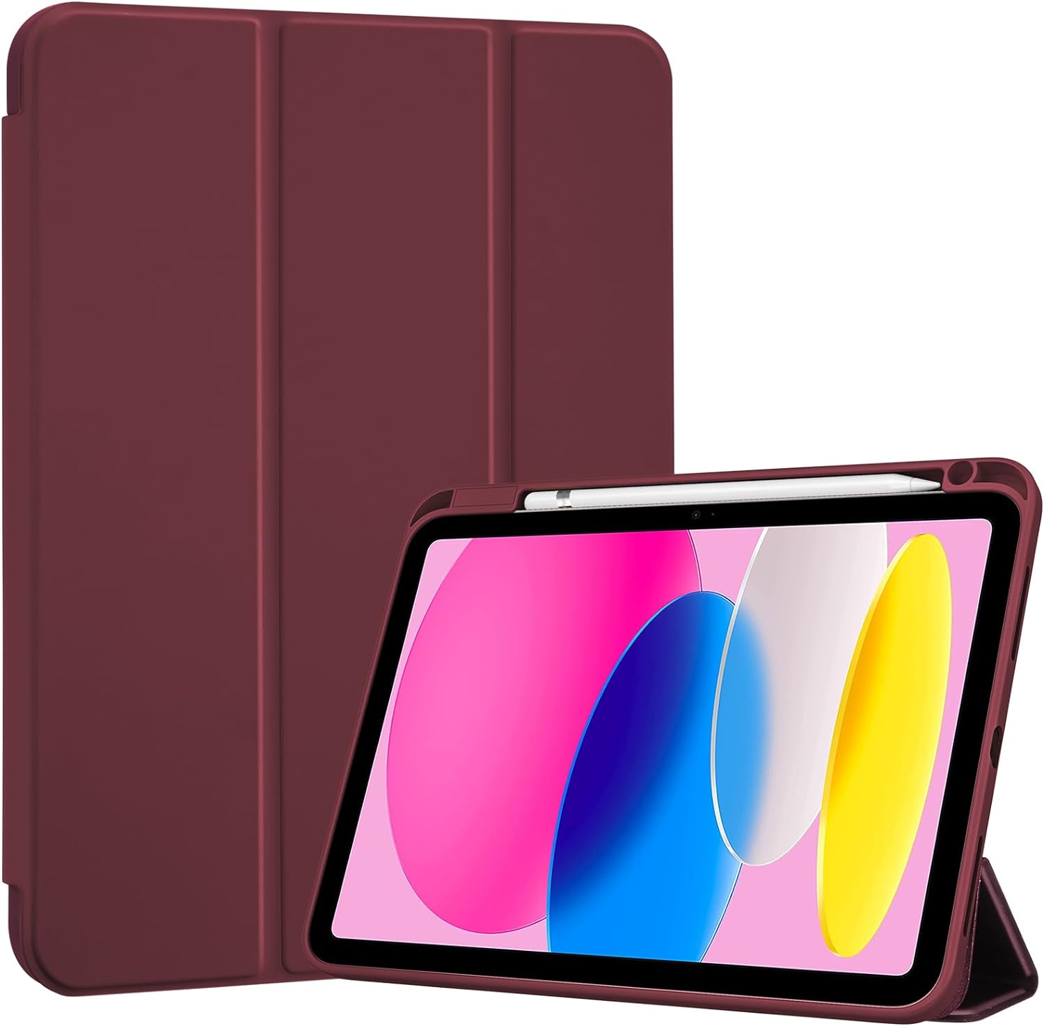 iPad (A16) 11th Gen2025/10th Gen 10.9" winered Case with TPU Back