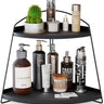 ProCase Wood Triangle Bathroom Counter Organizer 2 Tier Black