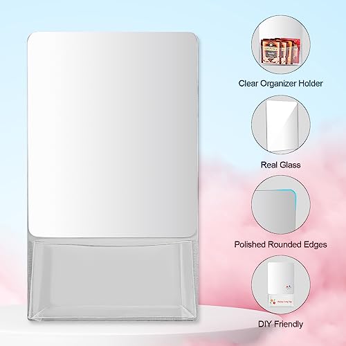 Small Real Glass Magnetic Locker Mirror