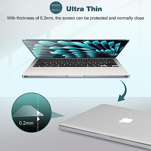 ProCase MacBook Air 15" M2 2023 A2941 Super HD Transparency Tempered Glass Screen Protector