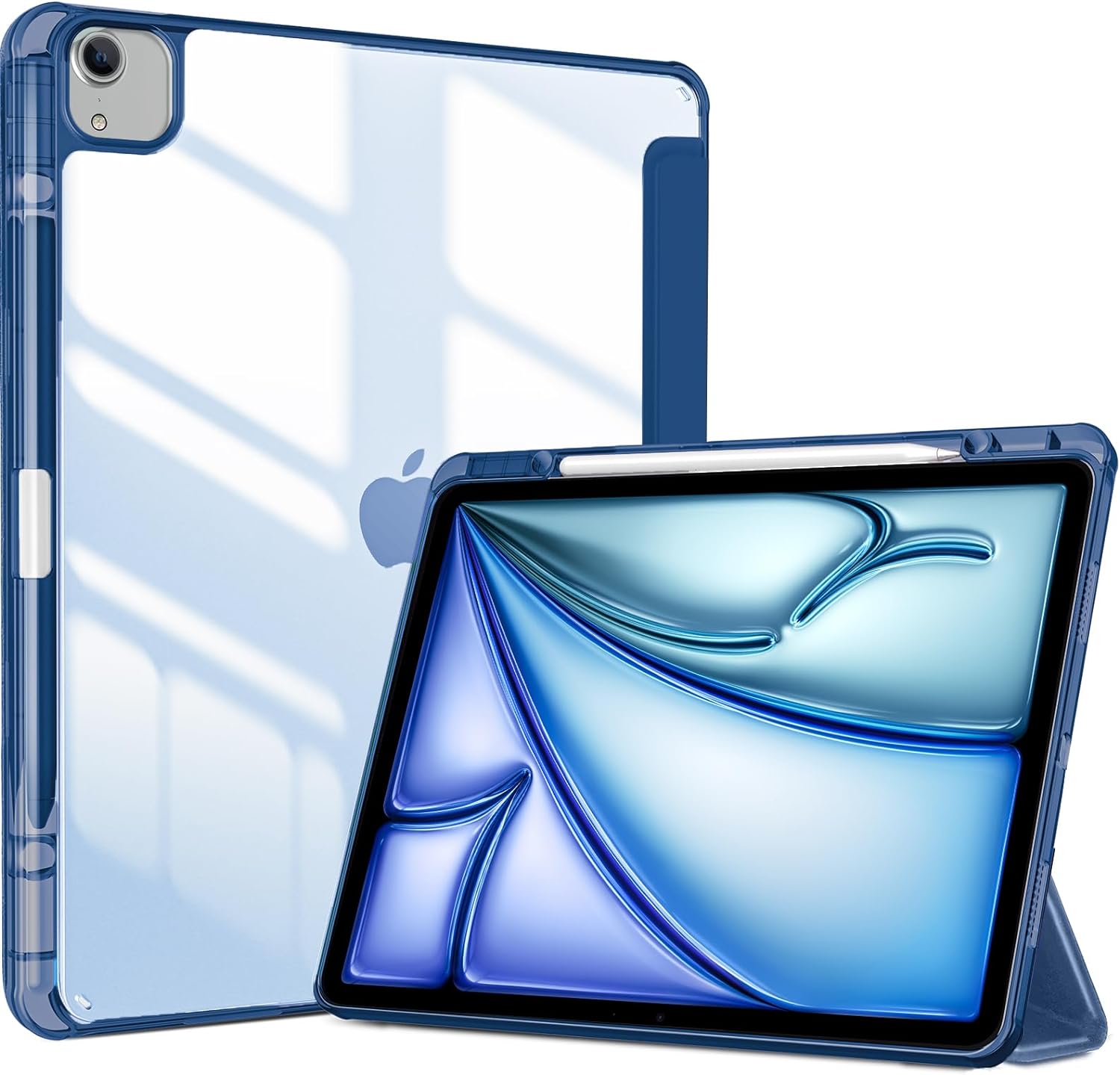ProCase Hybrid Case for iPad Air 13" Case M3/M2 with Pencil Holder Navy