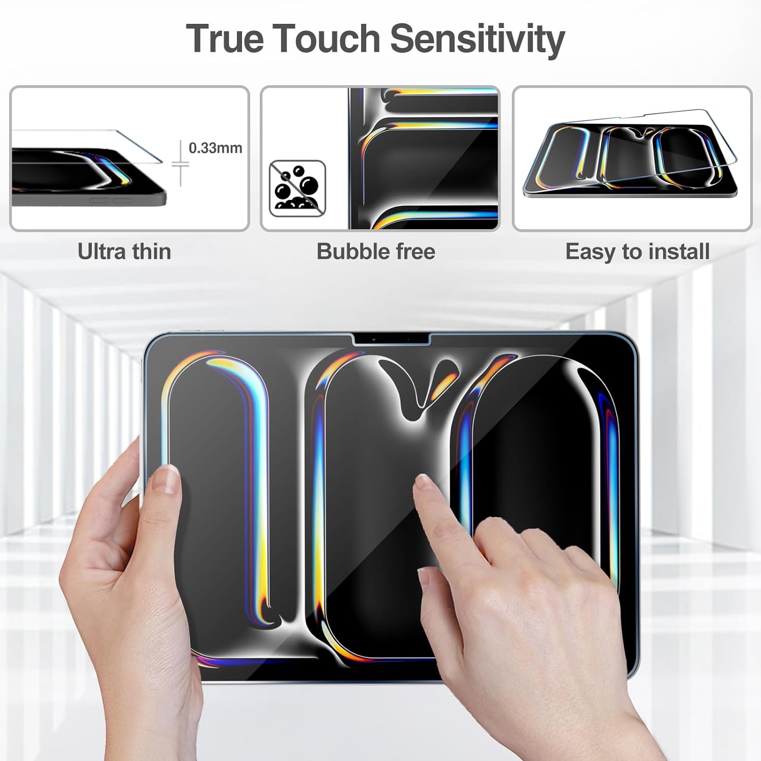ProCase Tempered Glass for iPad Pro 13" (M4) 2024/ iPad Air 13" (M3/M2)