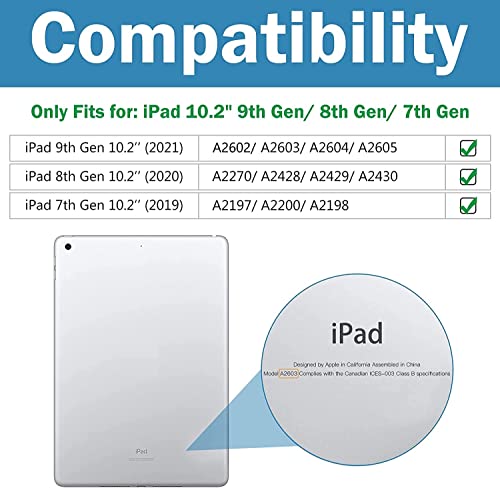 iPad 10.2 7th Gen/ 8th Gen/ 9th Gen Case with Wireless Keyboard