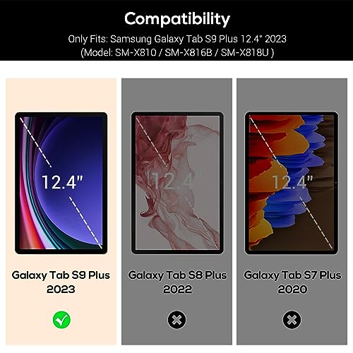 INFILAND Galaxy Tab S9+ Plus/Tab S9 FE Plus Case, Multi-Angle Stand Cover  Compatible with Samsung Tab S9 Plus/S9 FE Plus 12.4