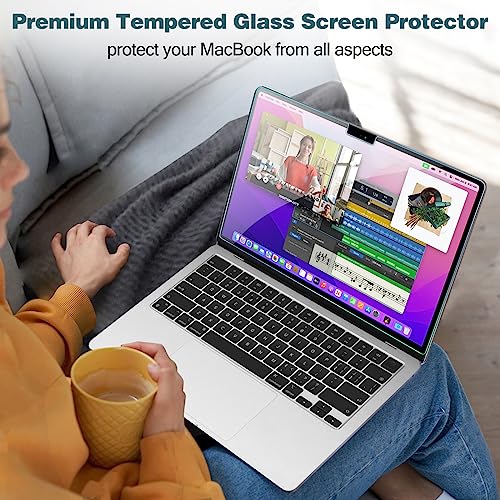 ProCase MacBook Air 15" M2 2023 A2941 Super HD Transparency Tempered Glass Screen Protector