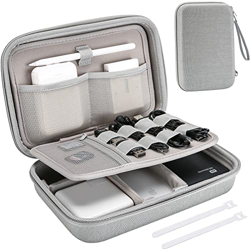  Grey Hard Case Travel Electronic Organizer