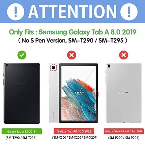 Galaxy Tab A 8.0 2019 T290 Slim Case with Pencil Holder