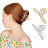 (2 Pcs) Large Gold+Silver Metal Hair Claw Clips | Lolalet