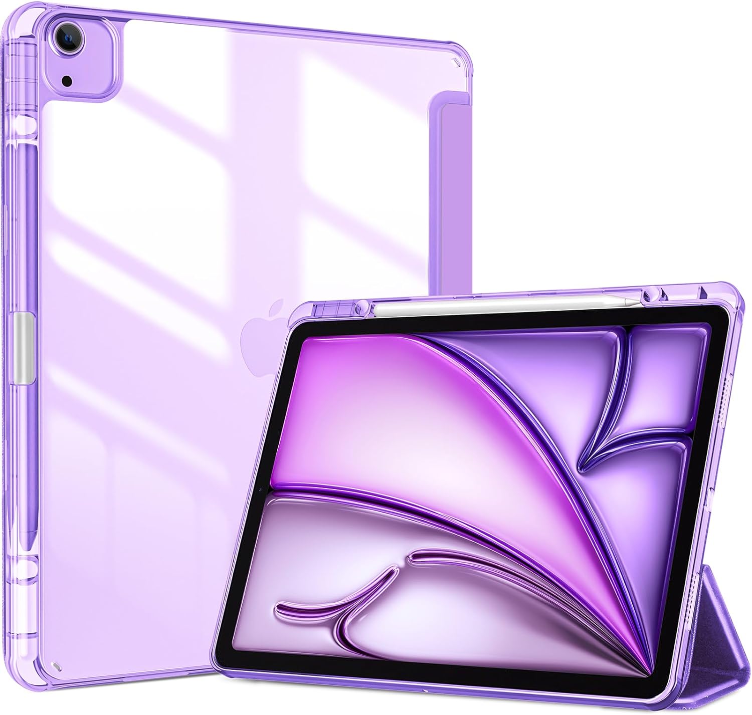 ProCase Hybrid Case for iPad Air 13" Case M3/M2 with Pencil Holder Purple