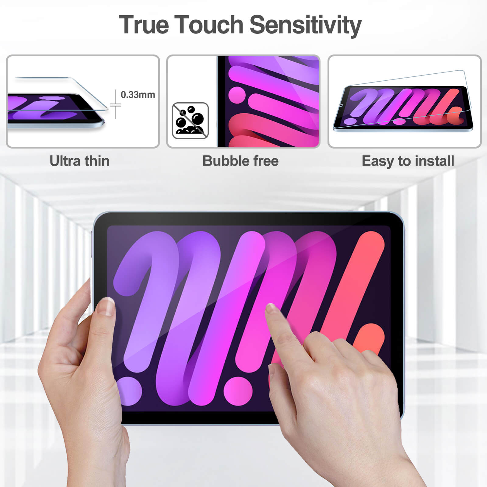 ProCase Screen Protector for iPad Mini 6 8.3 inch 2021 with 3 Camera Lens Protector