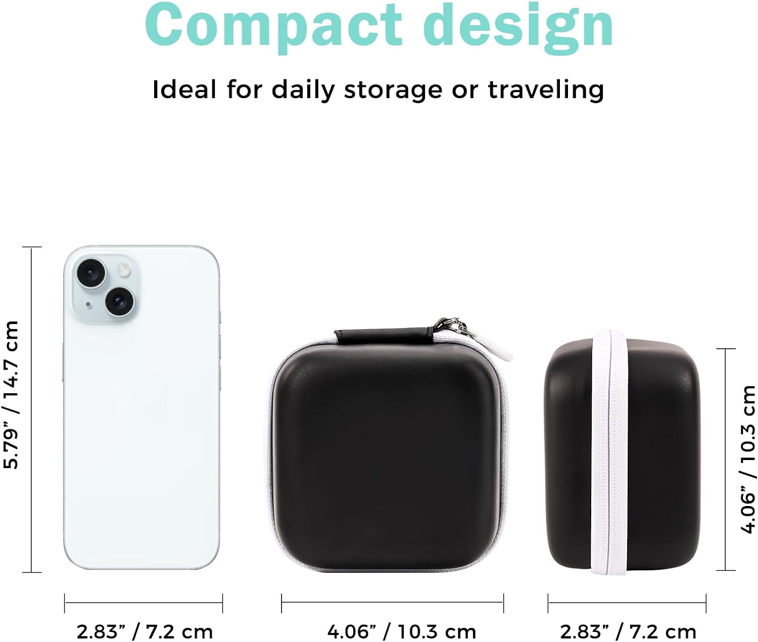 ProCase Carrying Case for Sticker Printer Phomemo M02 P12 Memoking T02 Black