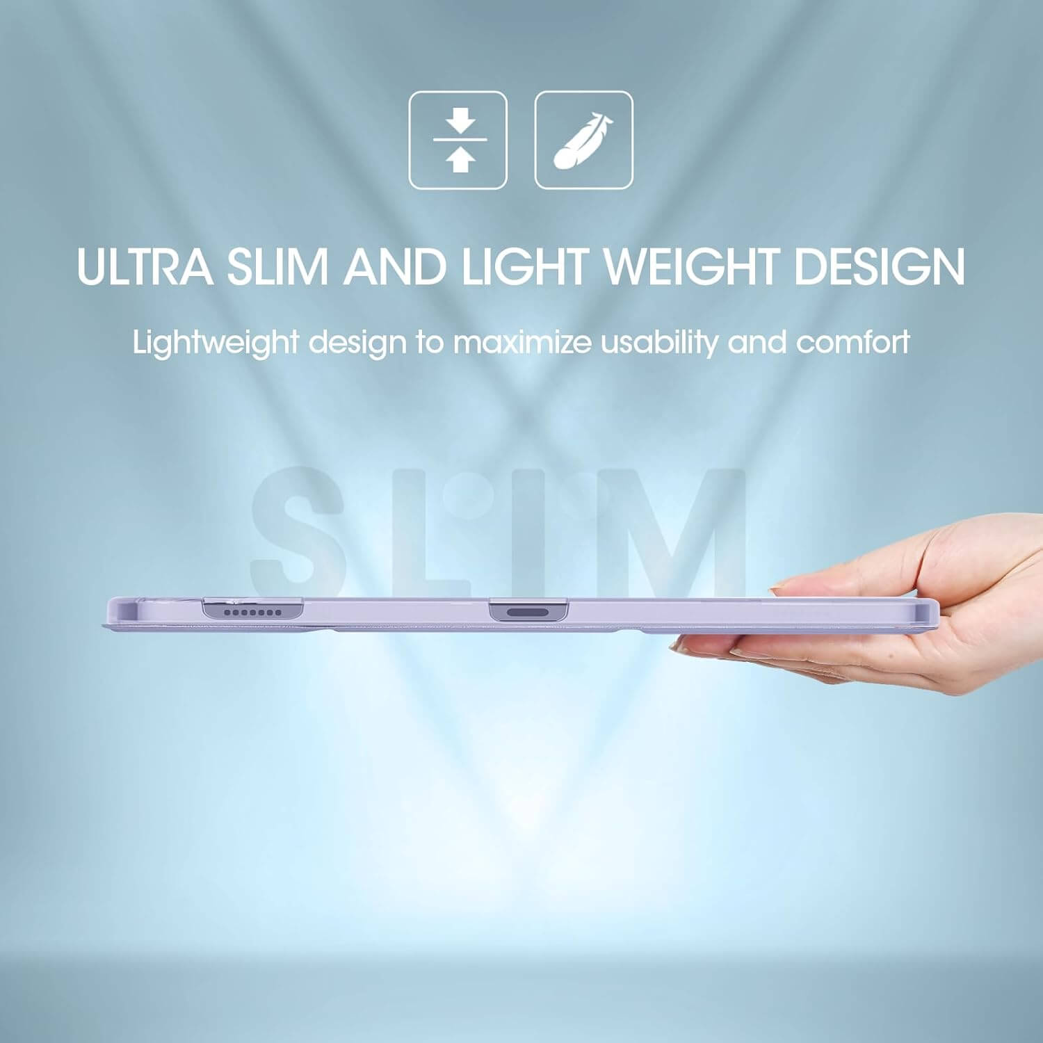 ProCase Smart Case for Galaxy Tab S9 FE 5G/Wifi 10.9" 2023 SM-X510 X516 X518 Lavender