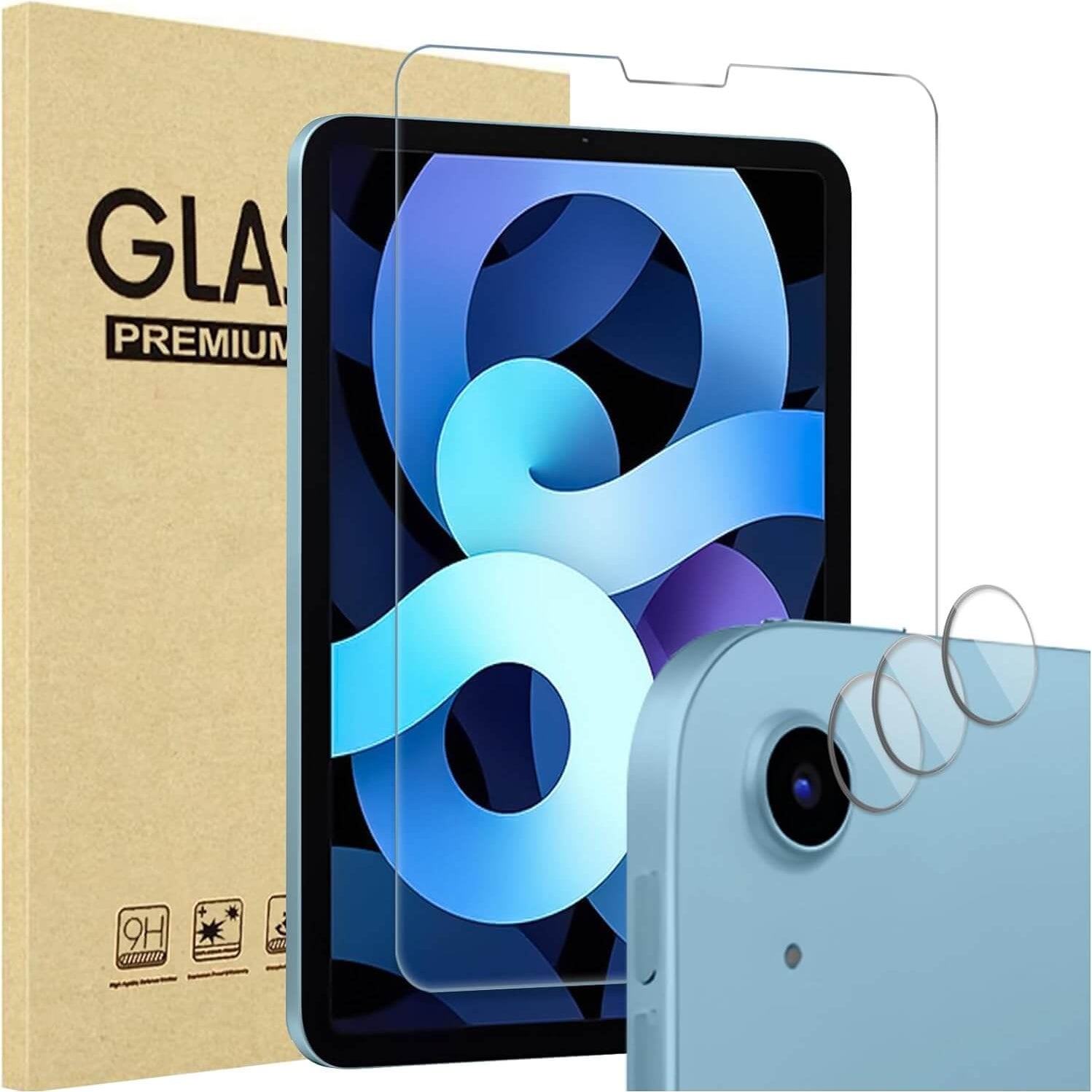 ProCase Screen Protector for iPad Air 5th/4th with Camera Lens Protector Clear