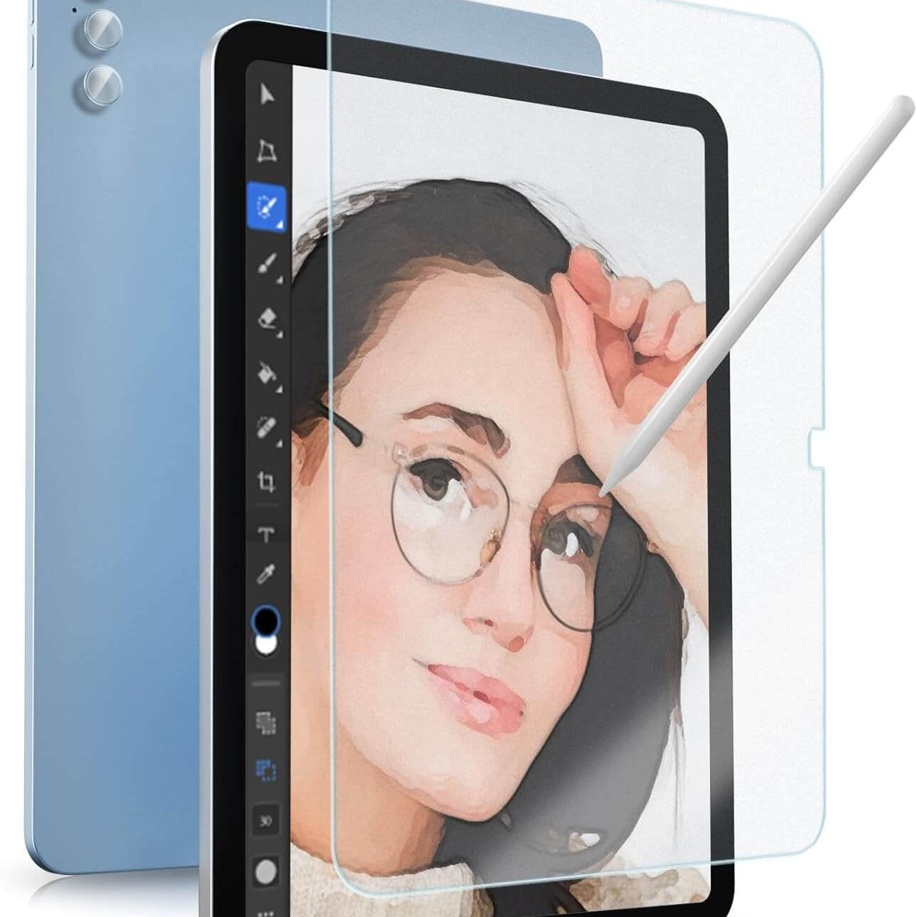 ProCase Tempered Paper Screen Protector for iPad (A16) 11th/10th Gen with 3 Pack Camera Lens Protector