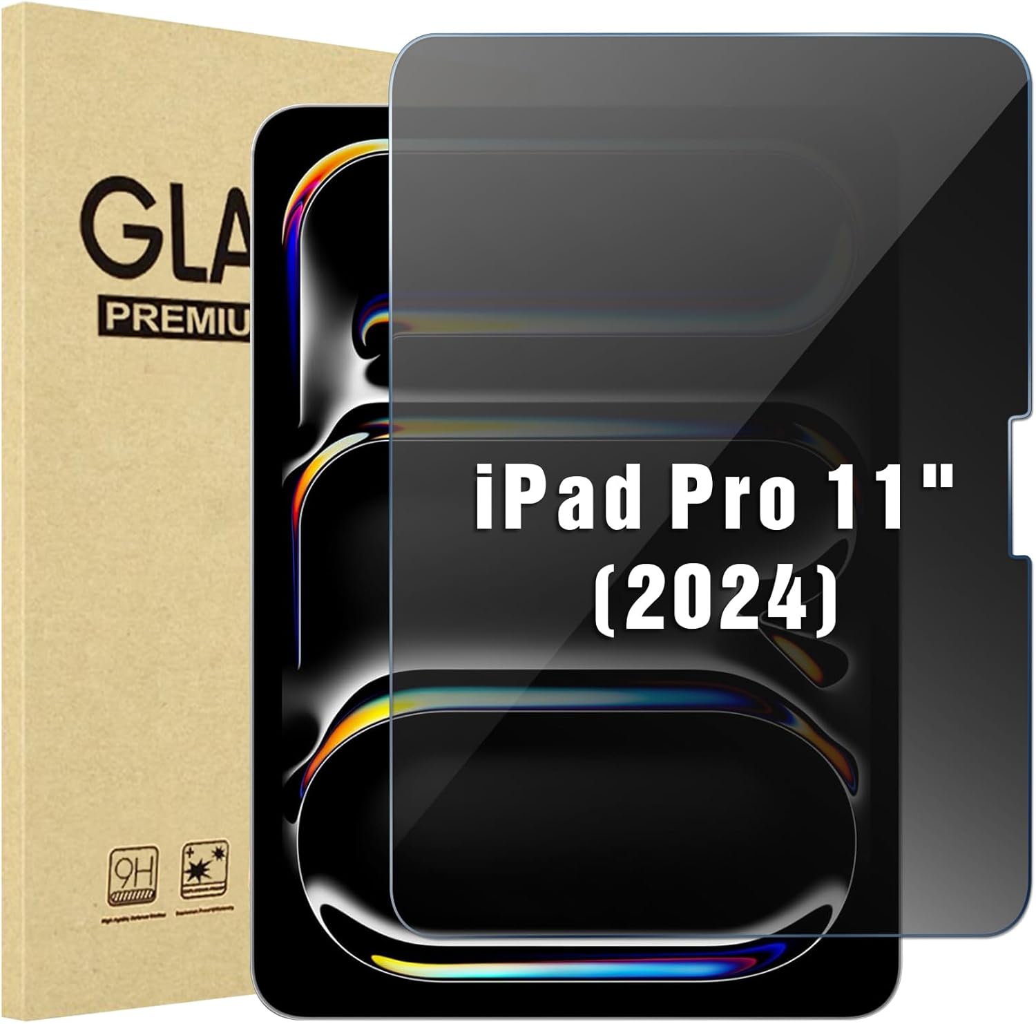 ProCase Tempered Glass Privacy Screen for iPad Pro 11"M4 5th Gen 2024