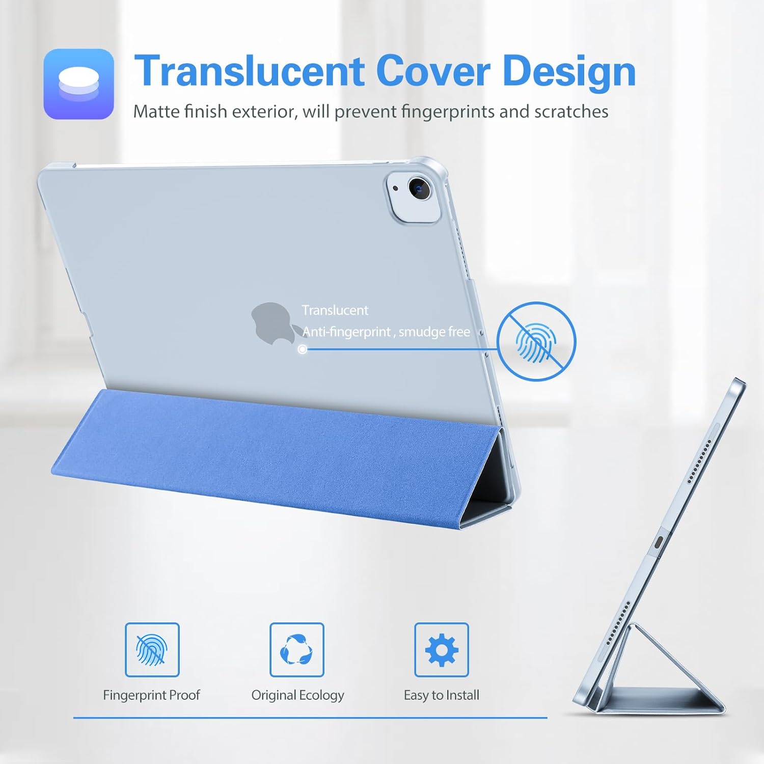 ProCase Slim Case for iPad Air 13" M2 2024/ iPad Pro 12.9" 3-6th Gen Airblue
