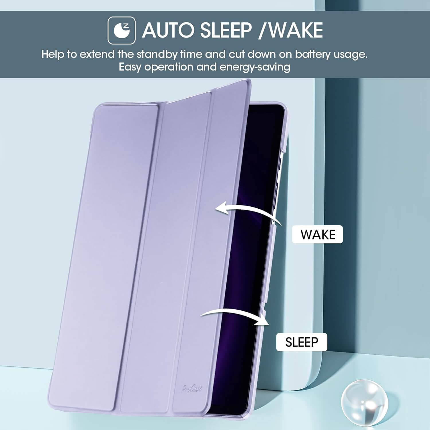 ProCase Smart Case for Galaxy Tab S9 FE 5G/Wifi 10.9" 2023 SM-X510 X516 X518 Lavender
