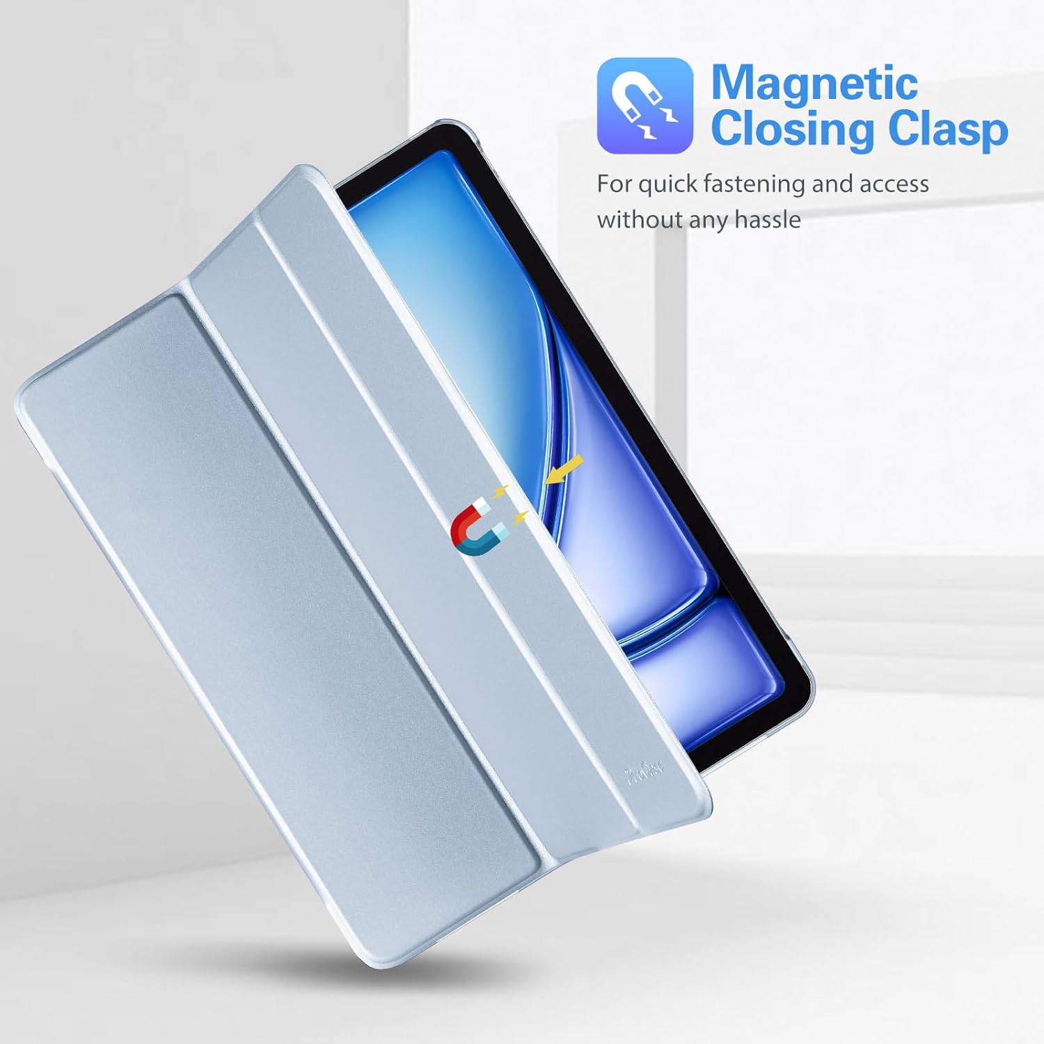 ProCase Slim Case for iPad Air 13" M2 2024/ iPad Pro 12.9" 3-6th Gen Airblue