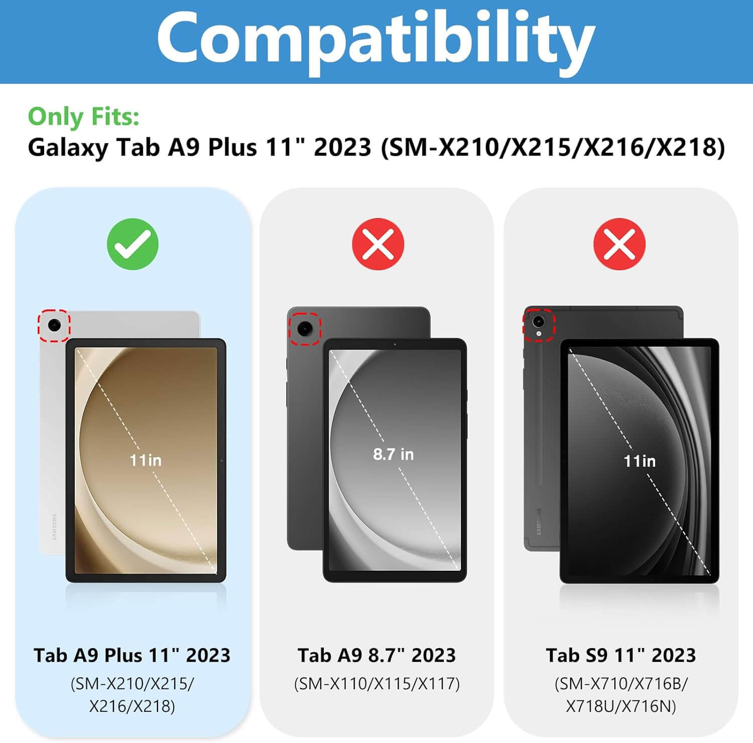 Galaxy Tab A9 Plus 11" 2023 Tempered Glass Screen Protector