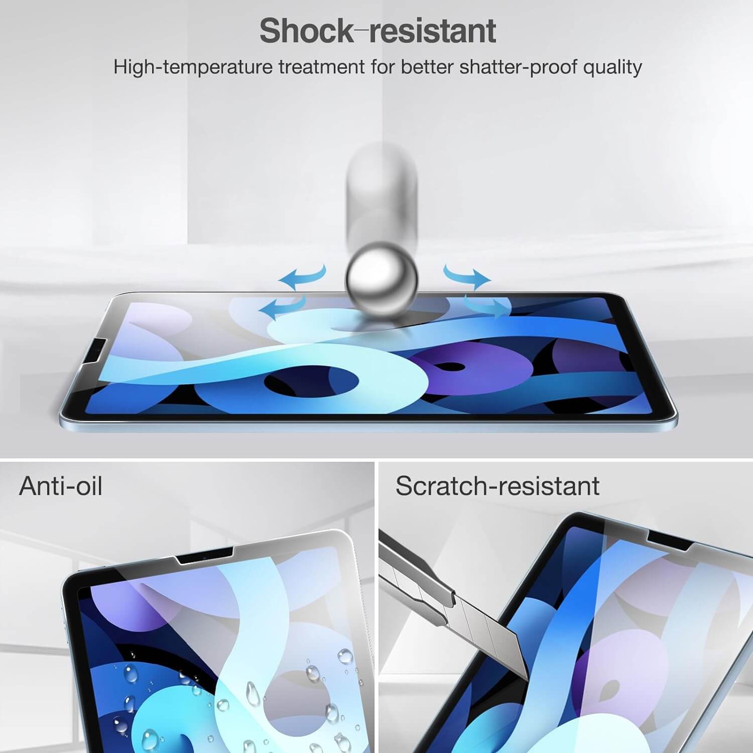 ProCase Screen Protector for iPad Air 5th/4th with Camera Lens Protector Clear