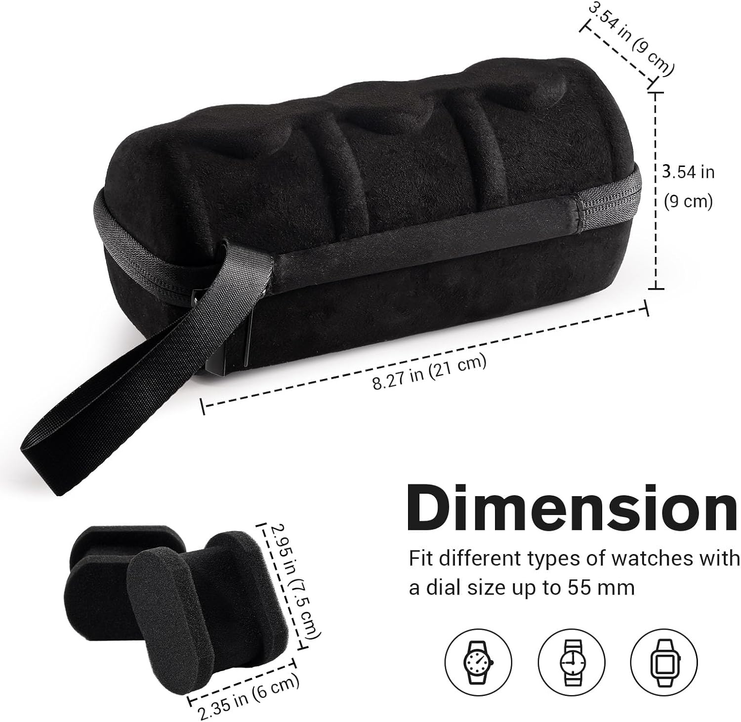ProCase Watch Travel Case for Men Women 3 Slot